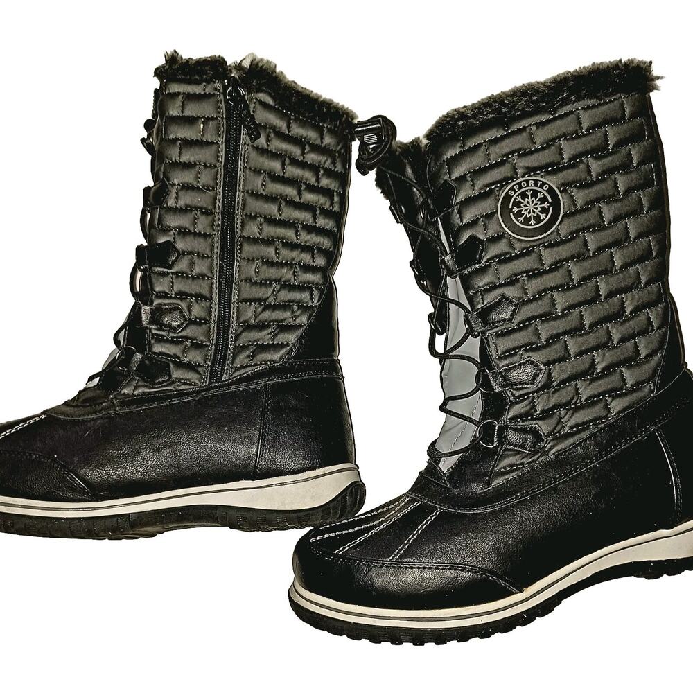 Sporto Women's Waterproof Insulated Faux Fur Lined 9 Snow Boots